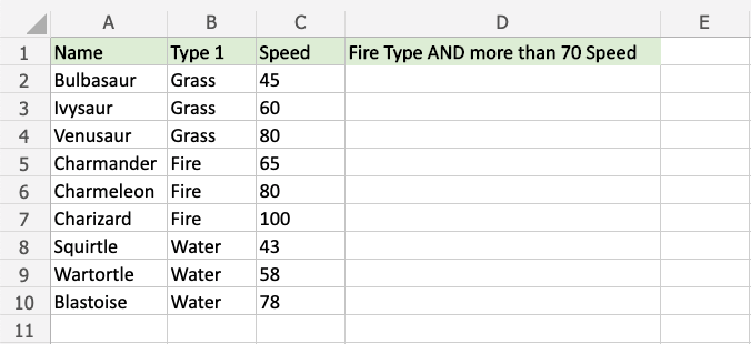 Excel AND 函数