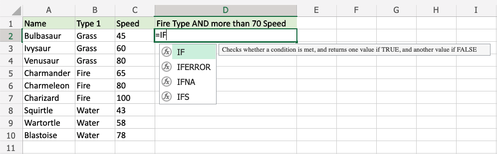 Excel AND 函数
