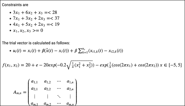 数学方程式